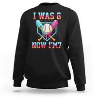 I Was 6 Now I'm 7 Sweatshirt Baseball Ice Cream Drip Number 67 Player 67th Birthday