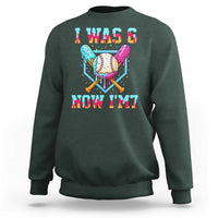 I Was 6 Now I'm 7 Sweatshirt Baseball Ice Cream Drip Number 67 Player 67th Birthday