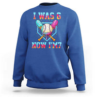 I Was 6 Now I'm 7 Sweatshirt Baseball Ice Cream Drip Number 67 Player 67th Birthday