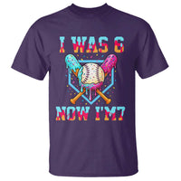 I Was 6 Now I'm 7 T Shirt Baseball Ice Cream Drip Number 67 Player 67th Birthday