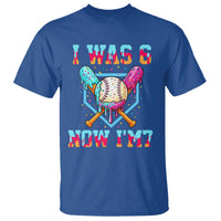 I Was 6 Now I'm 7 T Shirt Baseball Ice Cream Drip Number 67 Player 67th Birthday