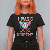 I Was 6 Now I'm 7 T Shirt For Women Baseball Ice Cream Drip Number 67 Player 67th Birthday
