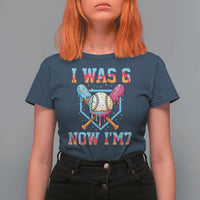 I Was 6 Now I'm 7 T Shirt For Women Baseball Ice Cream Drip Number 67 Player 67th Birthday