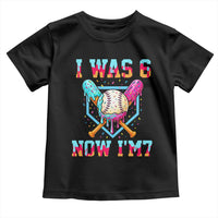 I Was 6 Now I'm 7 Toddler T Shirt Baseball Ice Cream Drip Number 67 Player 67th Birthday