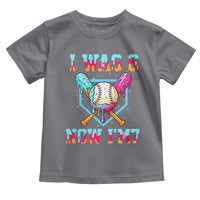I Was 6 Now I'm 7 Toddler T Shirt Baseball Ice Cream Drip Number 67 Player 67th Birthday