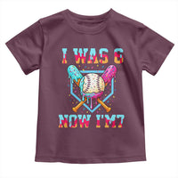 I Was 6 Now I'm 7 Toddler T Shirt Baseball Ice Cream Drip Number 67 Player 67th Birthday