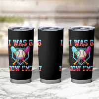 I Was 6 Now I'm 7 Tumbler Cup Baseball Ice Cream Drip Number 67 Player 67th Birthday