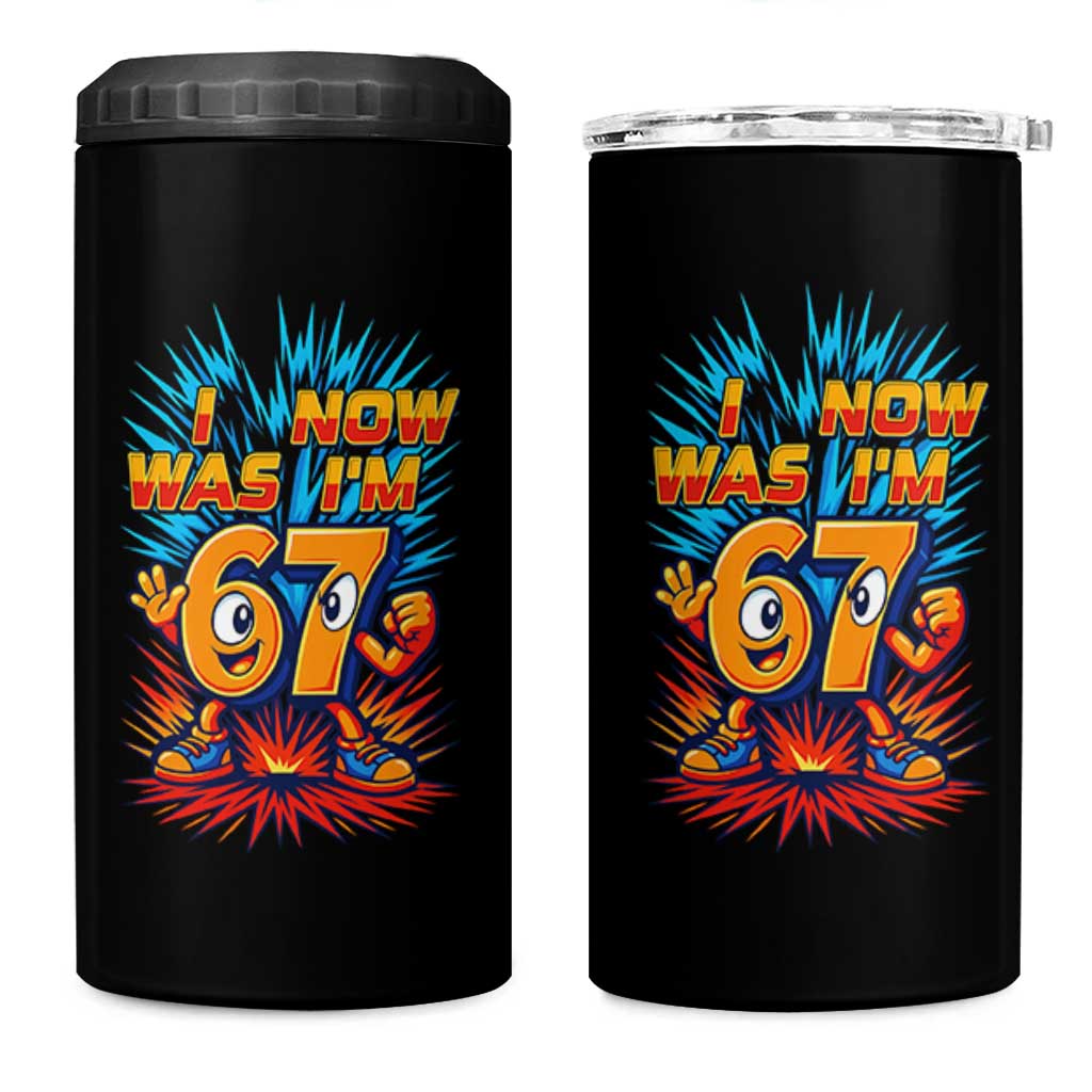I Was 6 Now I'm 7 Italian Brainrot Meme Gift for Boy Kid 4 in 1 Can Cooler Tumbler
