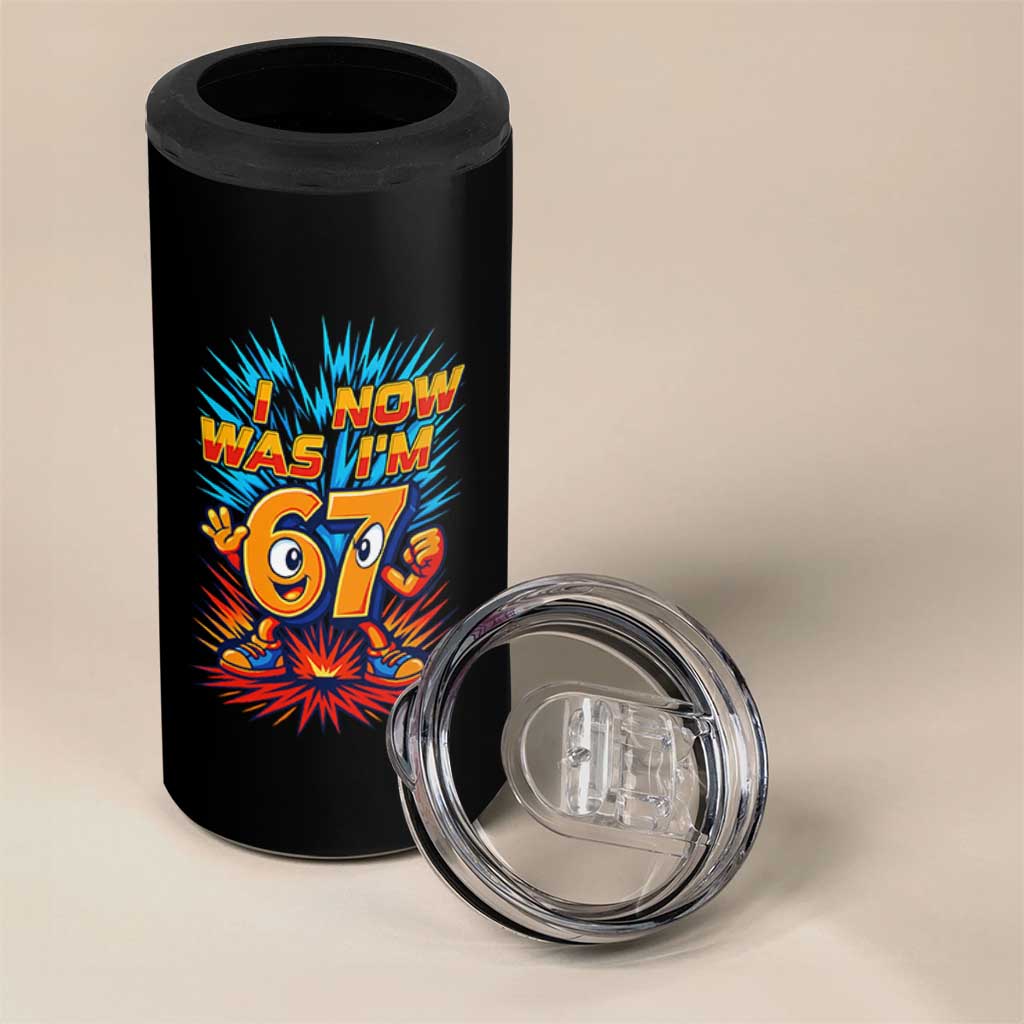 I Was 6 Now I'm 7 Italian Brainrot Meme Gift for Boy Kid 4 in 1 Can Cooler Tumbler