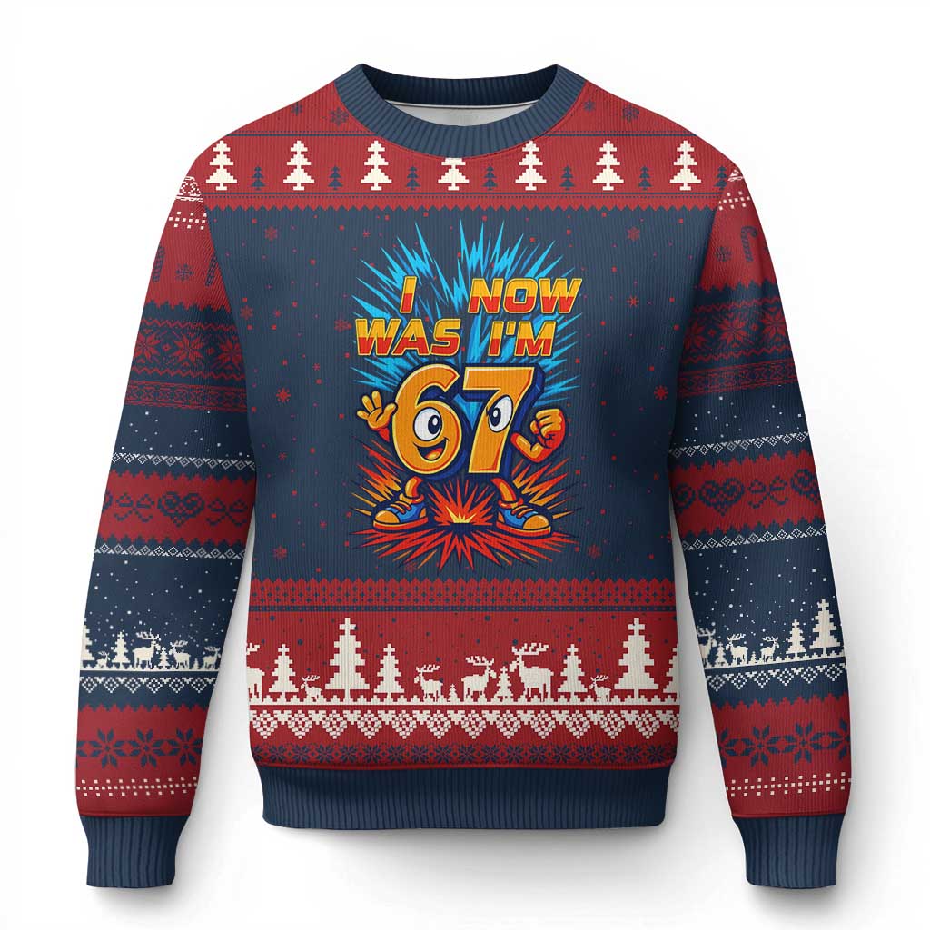 I Was 6 Now I'm 7 Italian Brainrot Meme Gift for Boy Kid Ugly Christmas Sweater
