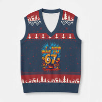 I Was 6 Now I'm 7 Italian Brainrot Meme Gift for Boy Kid V-Neck Knit Sweater Vest