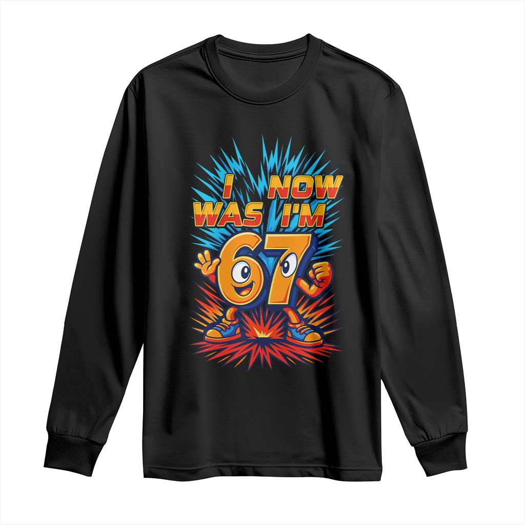 I Was 6 Now I'm 7 Italian Brainrot Meme Gift for Boy Kid Long Sleeve Shirt
