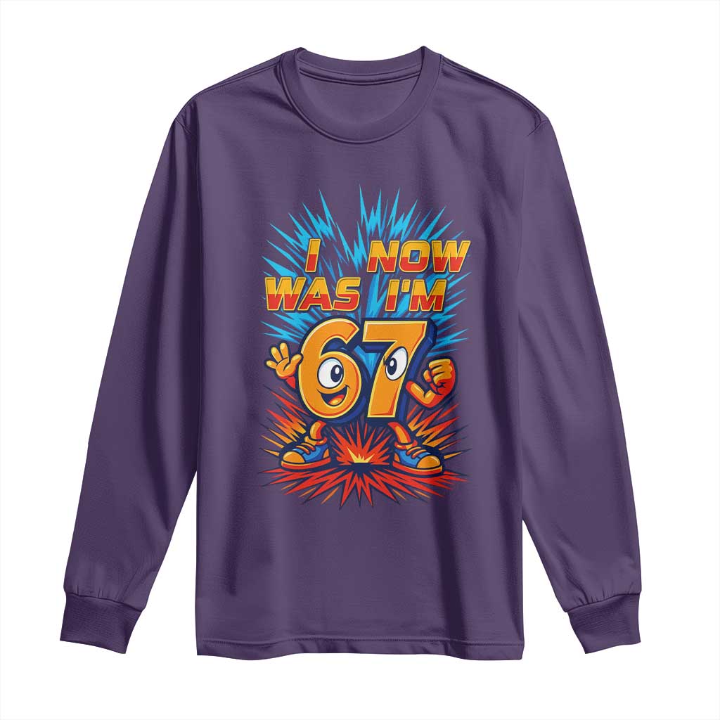 I Was 6 Now I'm 7 Italian Brainrot Meme Gift for Boy Kid Long Sleeve Shirt