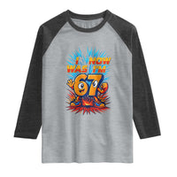 I Was 6 Now I'm 7 Italian Brainrot Meme Gift for Boy Kid Raglan Shirt