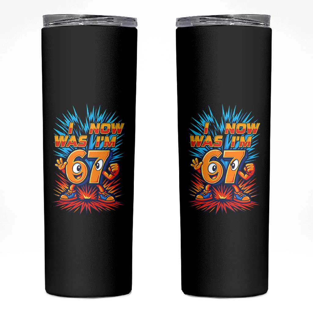 I Was 6 Now I'm 7 Italian Brainrot Meme Gift for Boy Kid Skinny Tumbler