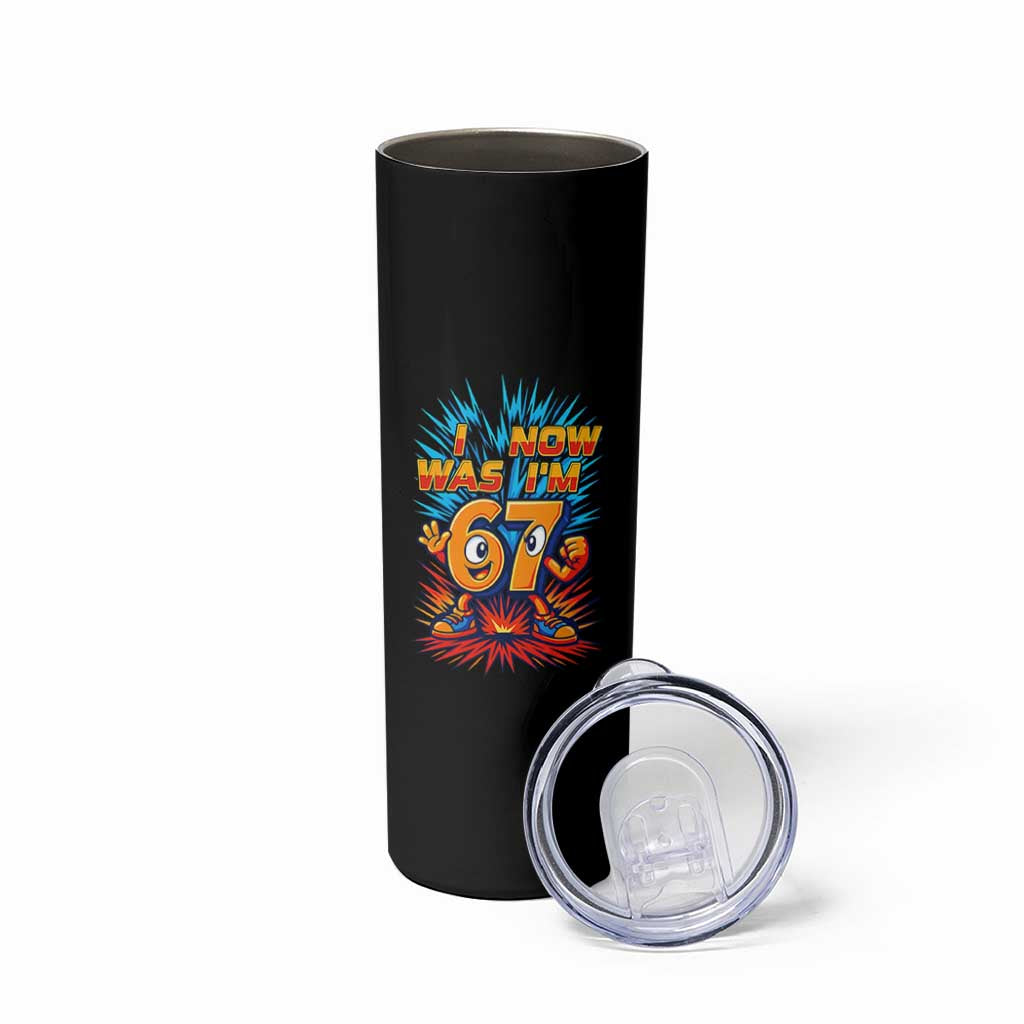 I Was 6 Now I'm 7 Italian Brainrot Meme Gift for Boy Kid Skinny Tumbler