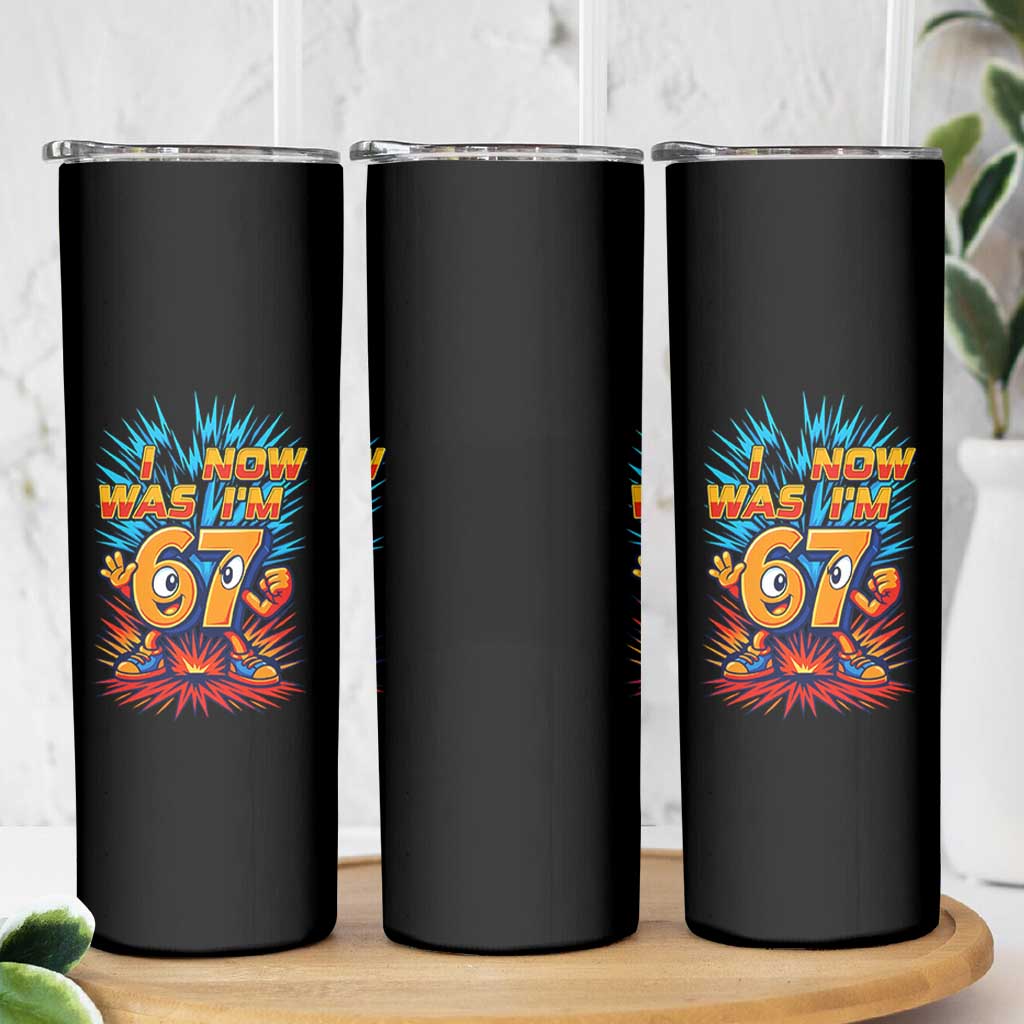 I Was 6 Now I'm 7 Italian Brainrot Meme Gift for Boy Kid Skinny Tumbler