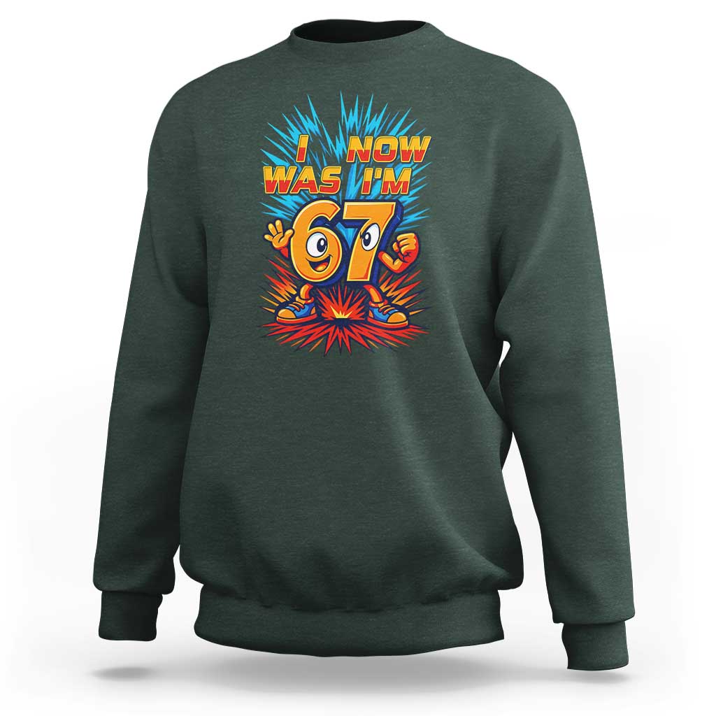 I Was 6 Now I'm 7 Italian Brainrot Meme Gift for Boy Kid Sweatshirt
