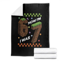 7th Birthday I Was 6 Now Im 7 Throw Blanket Unlocked 67 Boys Kids Youth