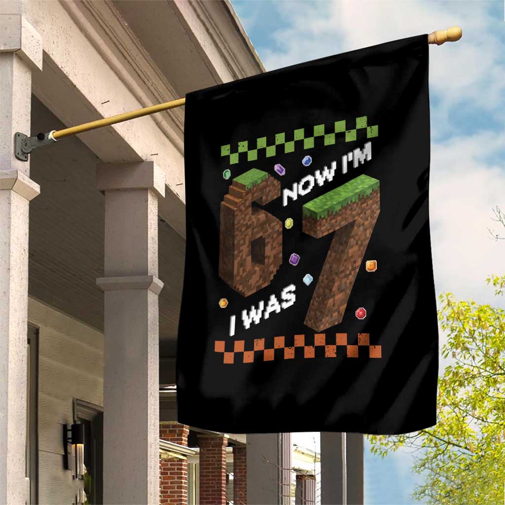 7th Birthday I Was 6 Now Im 7 Garden Flag Unlocked 67 Boys Kids Youth