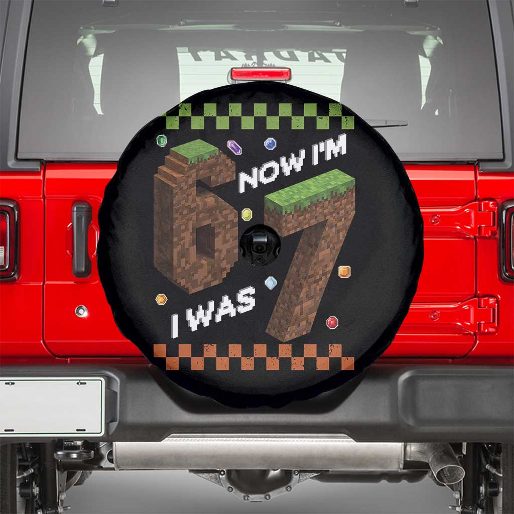 7th Birthday I Was 6 Now Im 7 Spare Tire Cover Unlocked 67 Boys Kids Youth