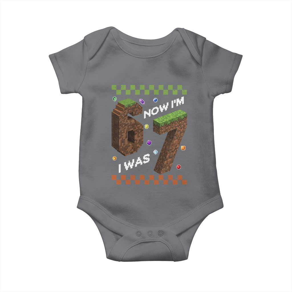 7th Birthday I Was 6 Now Im 7 Baby Onesie Unlocked 67 Boys Kids Youth