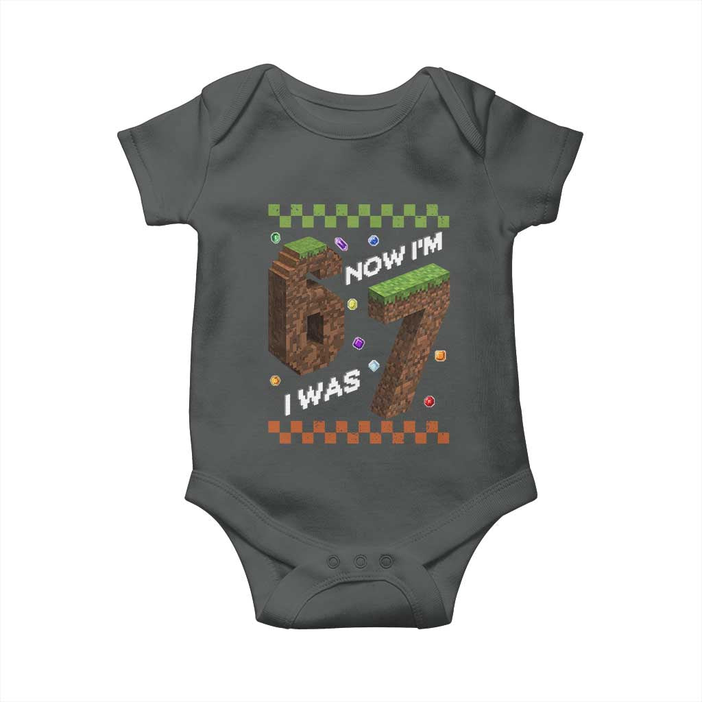 7th Birthday I Was 6 Now Im 7 Baby Onesie Unlocked 67 Boys Kids Youth