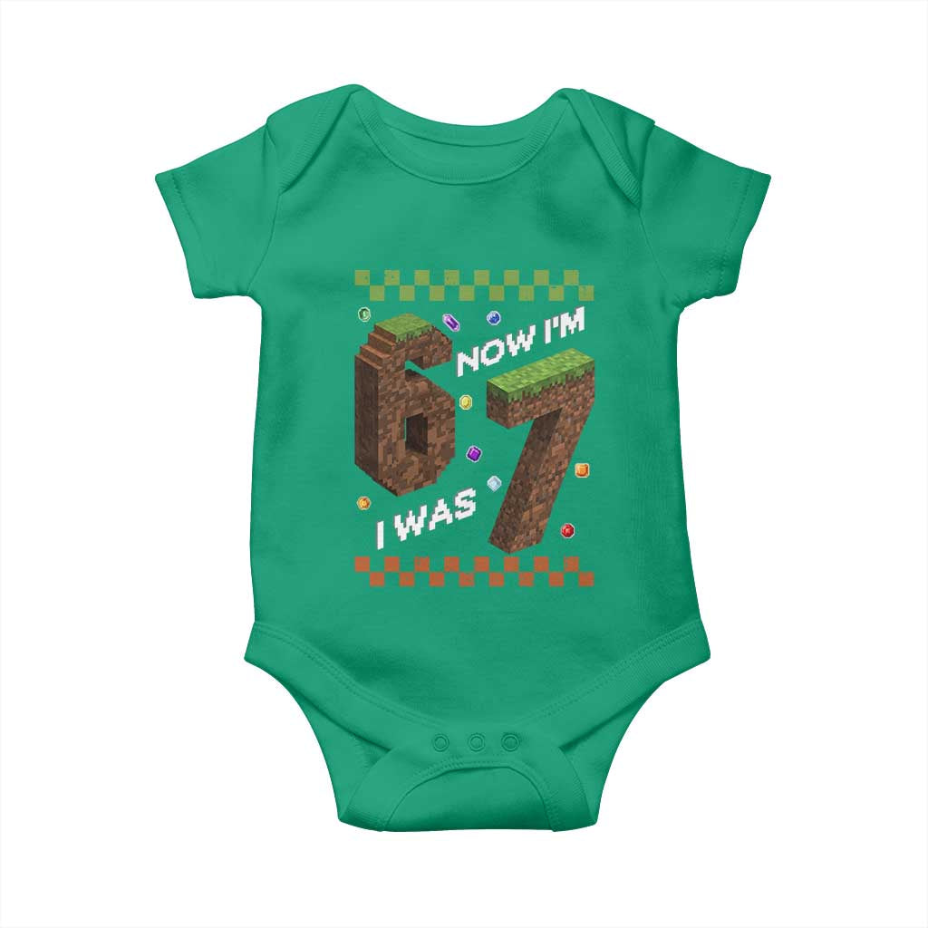 7th Birthday I Was 6 Now Im 7 Baby Onesie Unlocked 67 Boys Kids Youth