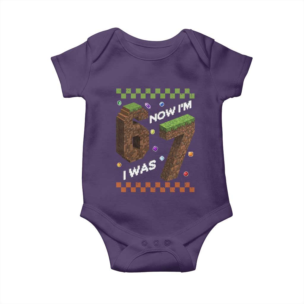 7th Birthday I Was 6 Now Im 7 Baby Onesie Unlocked 67 Boys Kids Youth