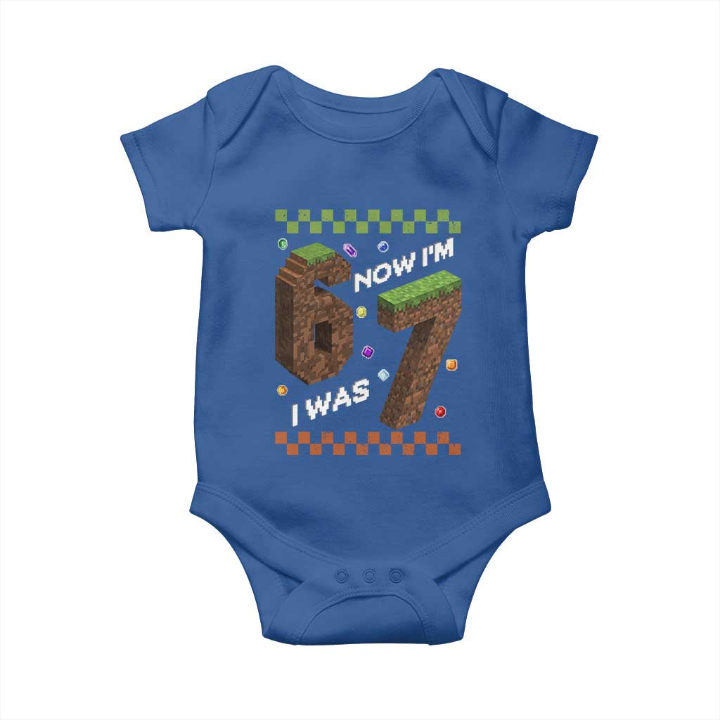 7th Birthday I Was 6 Now Im 7 Baby Onesie Unlocked 67 Boys Kids Youth