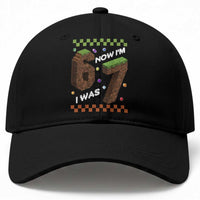 7th Birthday I Was 6 Now Im 7 Baseball Cap Unlocked 67 Boys Kids Youth
