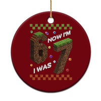 7th Birthday I Was 6 Now Im 7 Ceramic Ornament Unlocked 67 Boys Kids Youth