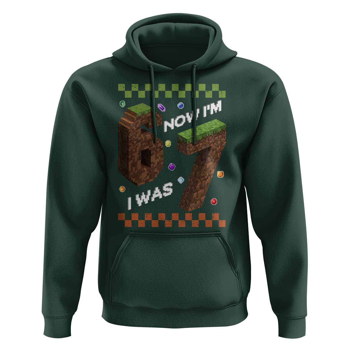 7th Birthday I Was 6 Now Im 7 Hoodie Unlocked 67 Boys Kids Youth