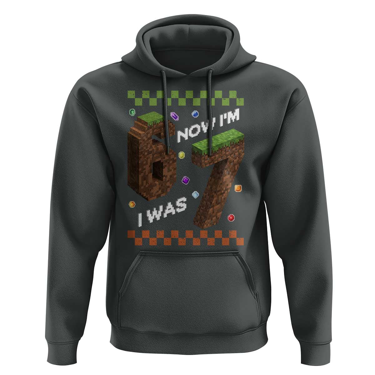 7th Birthday I Was 6 Now Im 7 Hoodie Unlocked 67 Boys Kids Youth