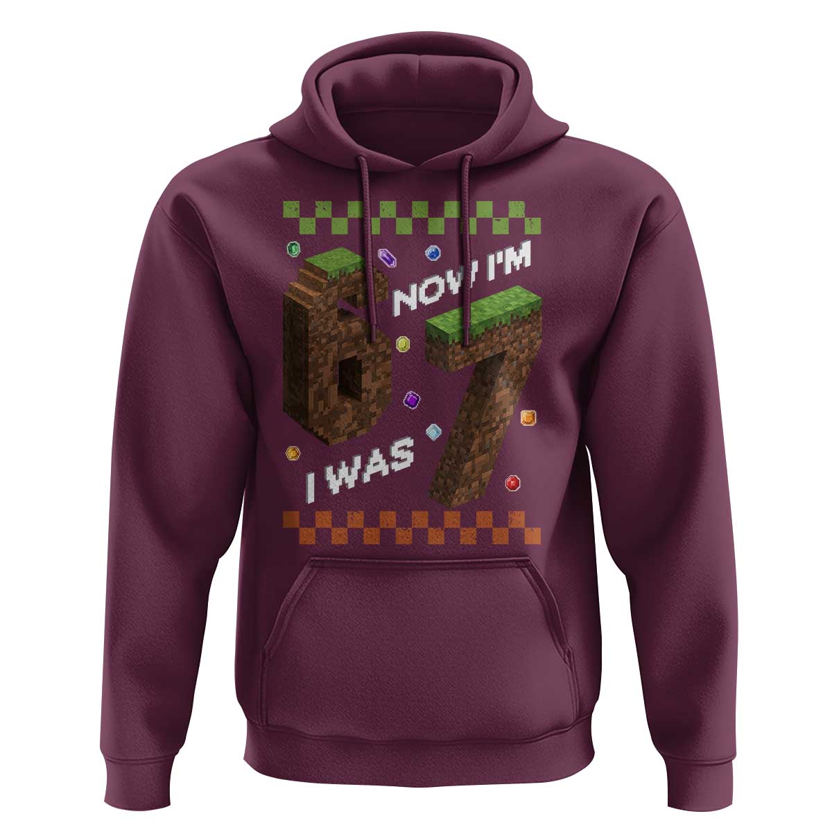 7th Birthday I Was 6 Now Im 7 Hoodie Unlocked 67 Boys Kids Youth