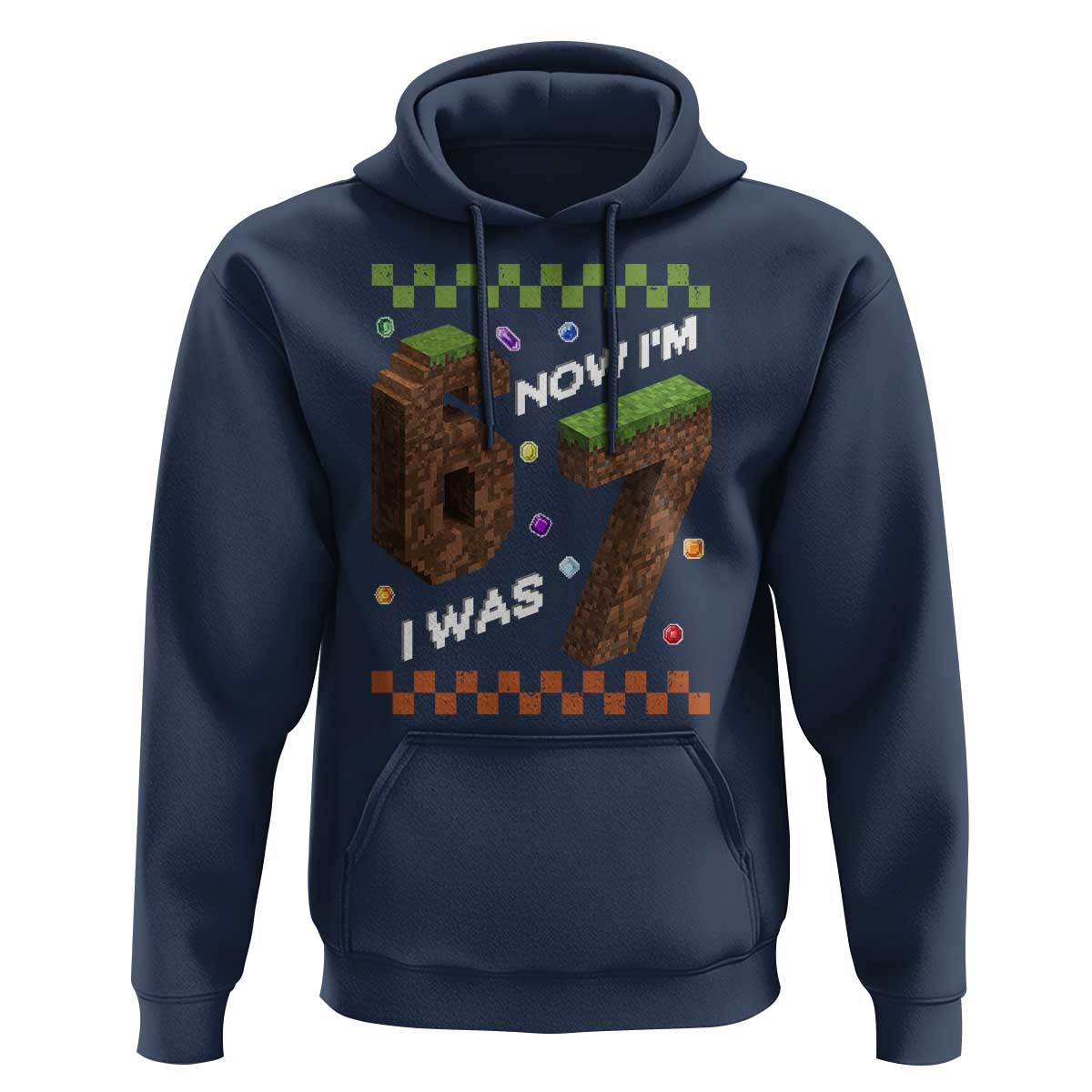 7th Birthday I Was 6 Now Im 7 Hoodie Unlocked 67 Boys Kids Youth