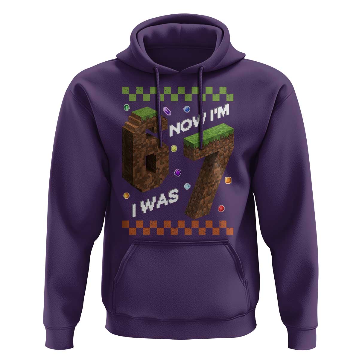 7th Birthday I Was 6 Now Im 7 Hoodie Unlocked 67 Boys Kids Youth