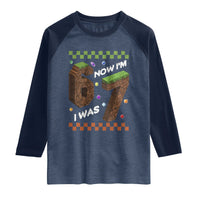 7th Birthday I Was 6 Now Im 7 Raglan Shirt Unlocked 67 Boys Kids Youth