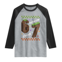 7th Birthday I Was 6 Now Im 7 Raglan Shirt Unlocked 67 Boys Kids Youth