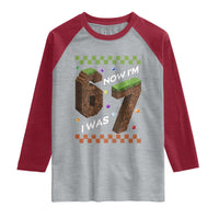 7th Birthday I Was 6 Now Im 7 Raglan Shirt Unlocked 67 Boys Kids Youth