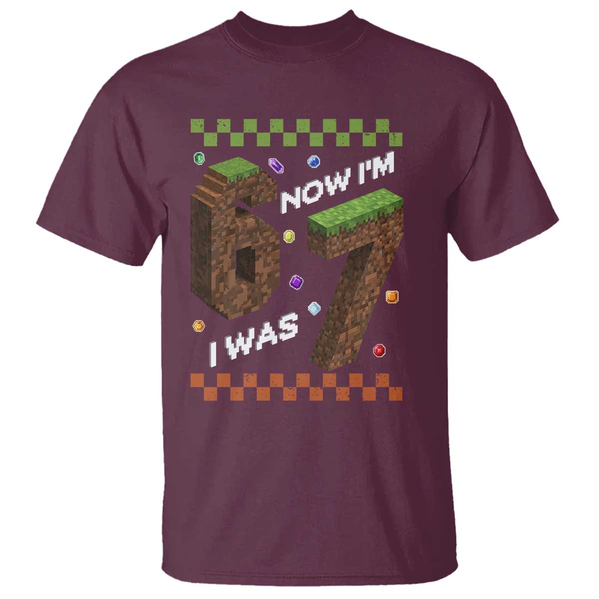 7th Birthday I Was 6 Now Im 7 T Shirt Unlocked 67 Boys Kids Youth