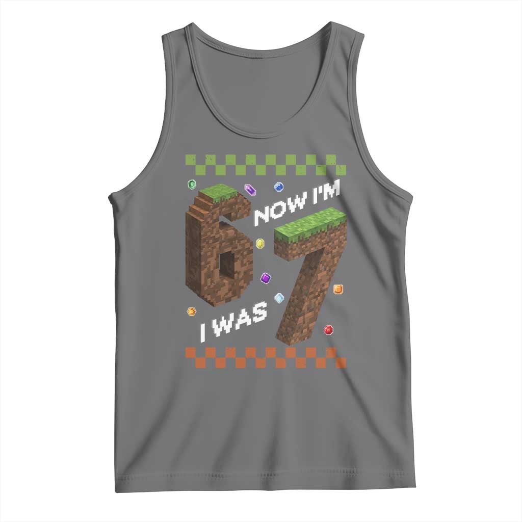 7th Birthday I Was 6 Now Im 7 Tank Top Unlocked 67 Boys Kids Youth