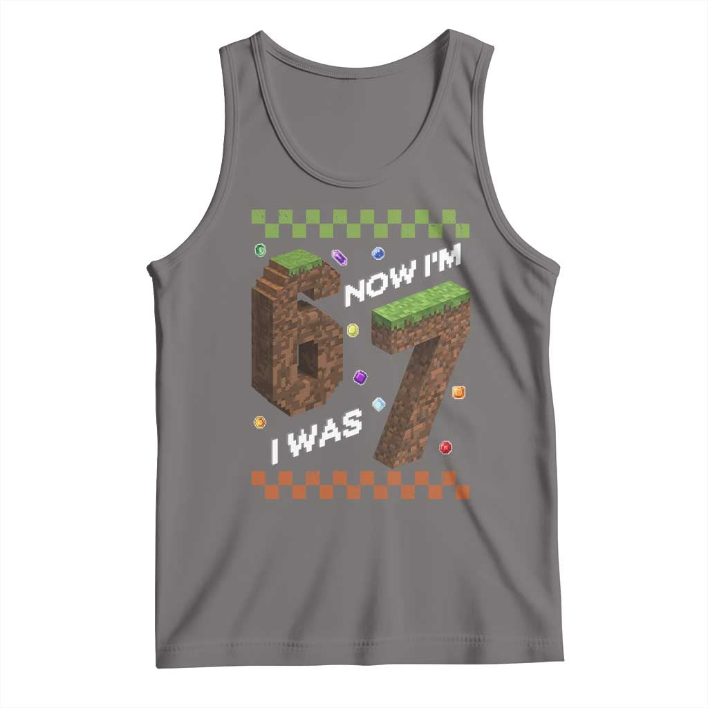 7th Birthday I Was 6 Now Im 7 Tank Top Unlocked 67 Boys Kids Youth