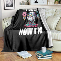 I Was 6 Now I'm 7 Throw Blanket Baseball Ice Cream Drip Number 67 Player