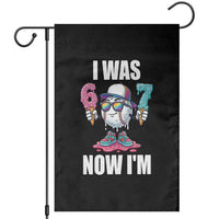 I Was 6 Now I'm 7 Garden Flag Baseball Ice Cream Drip Number 67 Player