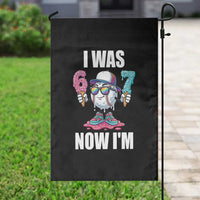 I Was 6 Now I'm 7 Garden Flag Baseball Ice Cream Drip Number 67 Player