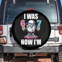 I Was 6 Now I'm 7 Spare Tire Cover Baseball Ice Cream Drip Number 67 Player
