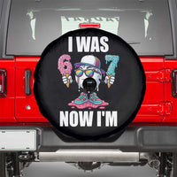 I Was 6 Now I'm 7 Spare Tire Cover Baseball Ice Cream Drip Number 67 Player