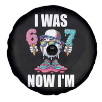 I Was 6 Now I'm 7 Spare Tire Cover Baseball Ice Cream Drip Number 67 Player
