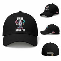 I Was 6 Now I'm 7 Baseball Cap Baseball Ice Cream Drip Number 67 Player